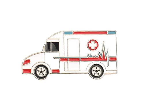 Brosche aus Stahl für Krankenwagen, medizinische Krankenschwester., 4,2 x 2,2 cm, Edelstahl von Unbekannt