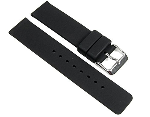 Minott Uhrenarmband Silikon Band schwarz 16mm von Minott