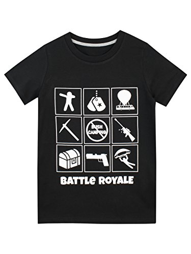 Character UK Jungen Battle Royale T-Shirt Schwarz 146 von Unbekannt