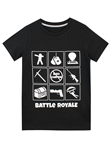 Character UK Jungen Battle Royale T-Shirt Schwarz 164 von Unbekannt