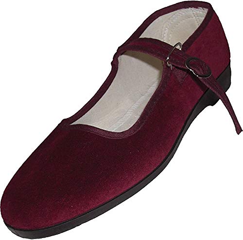 Samt Ballerina CHINA FLAT darkred 36 von Unbekannt