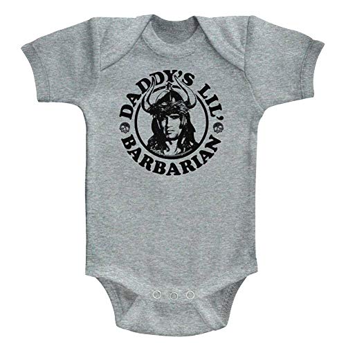 Conan - Unisex-Baby Daddy Barbar Strampelanzug, 6M, Gray Heather von Unbekannt