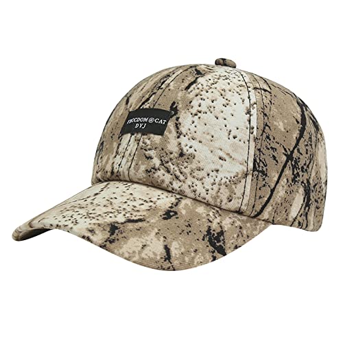 Damen-Casual-Hut Bestickte Baseballmützen für Männer und Frauen Sonnen-Baseballmützen Laufen Aktivitäten Baseballmützen (Camouflage, One Size) von Unbekannt