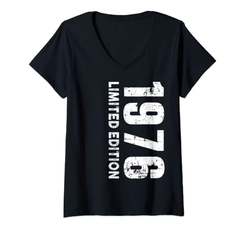 Damen Limitierte Auflage und 1976 T-Shirt mit V-Ausschnitt von Unbekannt