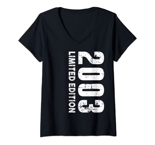 Damen Limitierte Auflage und 2003 T-Shirt mit V-Ausschnitt von Unbekannt