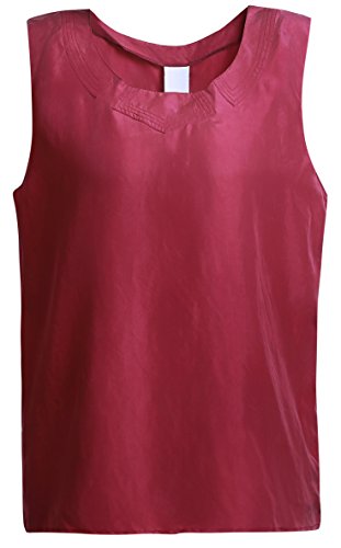 Damen Tops 100% Seide ohne Arm Ärmel ärmellos Magenta Violett Lila 4E Uni Unifarbe Größe 48 von Unbekannt