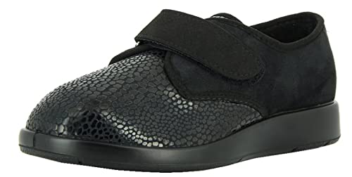 Florett Zürich 60811-60 Unisex-Erwachsene Damen Herren Hausschuhe, Therapieschuhe, Verbandsschuhe Schwarz, EU Größe 41 von VAROMED