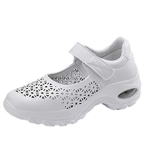 Damenschuhe Leopardenmuster Sneaker leichte Mode atmungsaktive Slip-Schuhe für Frauen lässige auf Frauen-Sandalen S Schuhe Damen 40 (White, 40) von Unbekannt