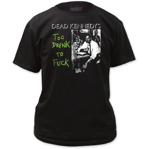 Dead Kennedys – Herren Too Drunk T-Shirt in Schwarz Gr. Large, Schwarz - Schwarz von Unbekannt