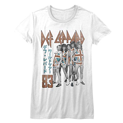 Def Leppard - Das Deflep83 T-Shirt für Junge Frauen, Medium, White von Unbekannt