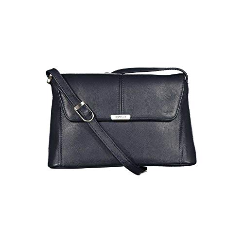 ESTELLE Leder Damentasche Umhängetasche Ledertasche 22 x 13 x 05 Oceanblau von Unbekannt