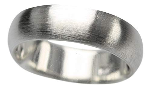 unbekannt Edler abgerundeter mattierter 925er Silberring, Größe:Größe 51 (16.4 mm) von unbekannt