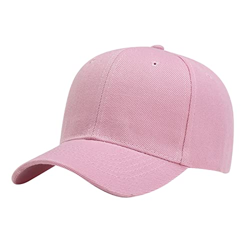 Einfache Damenmütze Bestickte Baseballmützen für Männer und Frauen Laufen Training und Outdoor-Aktivitäten Baseballmützen (Pink, One Size) von Unbekannt