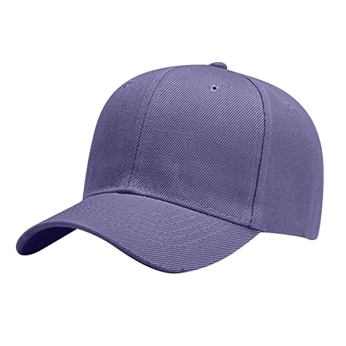 Einfache Damenmütze Bestickte Baseballmützen für Männer und Frauen Laufen Training und Outdoor-Aktivitäten Baseballmützen (Purple, One Size) von Unbekannt