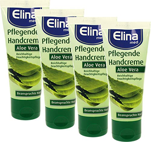 Elina Aloe Vera Handcreme 75ml in Tube, 4er Pack von Unbekannt