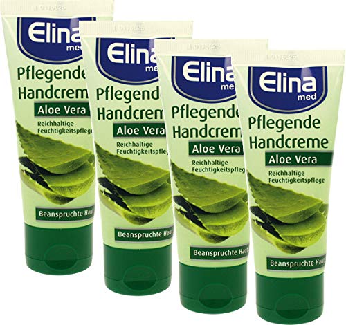 Elina Aloe Vera Handcreme 75ml in Tube, 4er Pack Elina Aloe Vera Handcreme 75ml in Tube, 4er Pack von Elina med