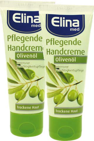 Elina Olive Handcreme mit Olivenöl 75ml in Tube, 2er Pack von Unbekannt