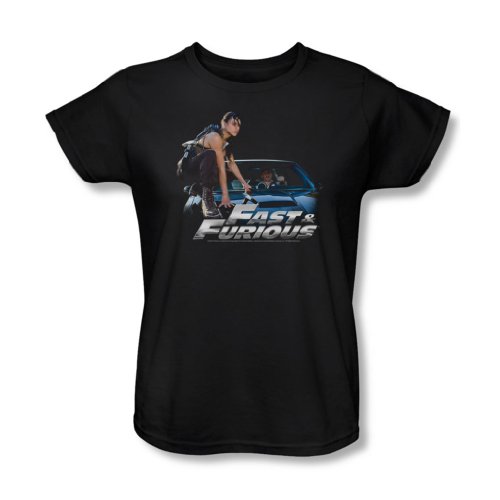 Fast & Furious - Frauen Autofahrt T-Shirt in schwarz, Large, Black von Unbekannt