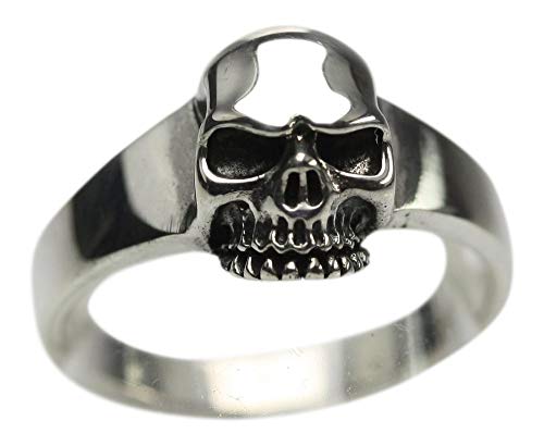 unbekannt Feiner Totenkopfring aus 925er Silber, Größe:Größe 52 (16.5 mm) von unbekannt