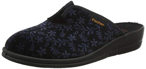 Fischer Damen Dora Pantoffeln, Blau (Blauschwarz 552), 41 EU von Fischer