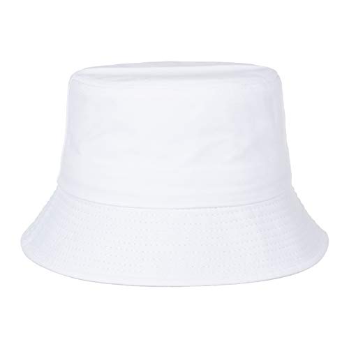Fisherman's Solid Sunscreen Hat Sun Women Basin Men Outdoor Protection Color Cap Baseball Caps Fischerhut Kind (White, One Size) von Unbekannt