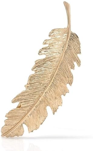 Frauen Haarnadel Großes Blatt Federn Minimalistische Haarspangen Zarte Französische Haarspange Hüte Rand Clip Clips Entenschnabel Clip Gold von Unbekannt