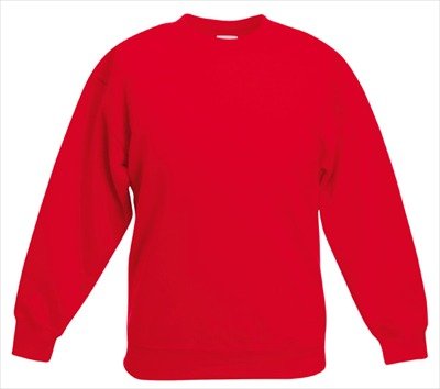 Fruit of The Loom Kids Kinder-Sweatshirt, Mädchen Jungen, Fruit of The Loom - Kinder Sweatshirt, Rot/Rot, 104 cm von Unbekannt