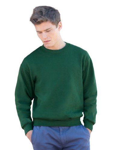 Fruit of The Loom Klassischer, langärmeliger Herren-Pullover Gr. XXXL, flaschengrün von Unbekannt