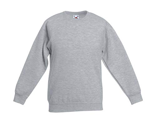 Fruit of the Loom - Kinder Sweatshirt 'Kids Set-in Sweat' 140,Heather Grey von Unbekannt