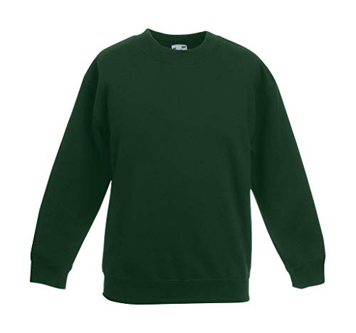 Fruit of the Loom - Kinder Sweatshirt 'Kids Set-in Sweat' 152,Bottle Green von Unbekannt