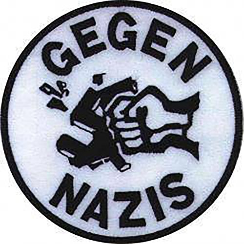 Gegen Nazis - Aufnäher, Farbe: Weiß/Schwarz von Unbekannt
