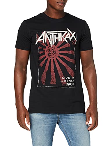 Anthrax Herren Leben in Japan T-Shirt, Schwarz, L von Anthrax