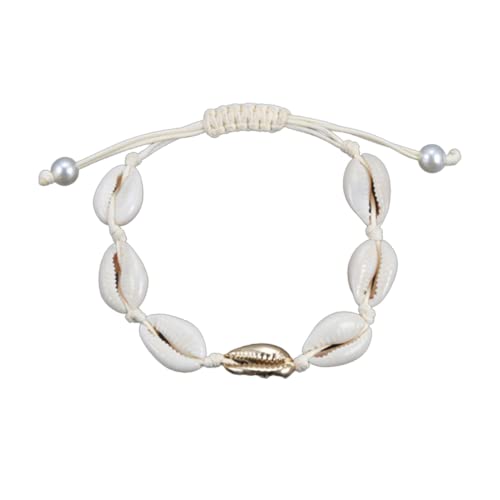 Générique Bohème Natürliche Muscheln Frauen Knöchel Armband Conch Geflochten Armbänder Beine Kette Fuß Schmuck Sommer Strand Barfuß Geschenke von Unbekannt