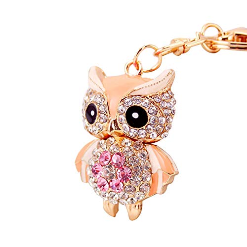 Générique Niedliche Eule Strass Anhänger Mädchen Schlüsselanhänger Geldbörse Handy Tasche Auto Zubehör Praktisch und Beliebte von Unbekannt