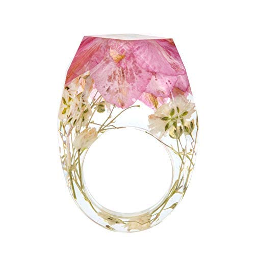 Générique Unisex Mode Harz Ring Charme Bunte Blumen Landschaft Ring Wir 7 Hohe Qualität von Unbekannt