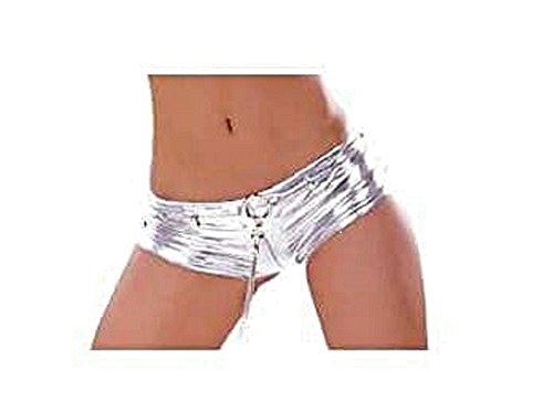 Unbekannt Gogo Hotpantsmit Kette Leder-Optik 34-38 Silber von Unbekannt