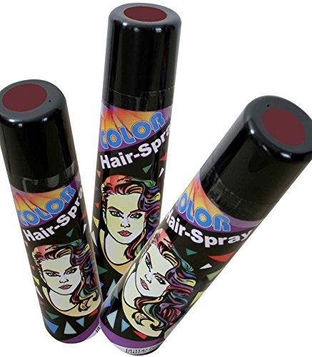 Haarspray Color für Fasching und Karneval, Diverse Farben, 100ml höchste Ergiebigkeit (braun) von Fritz Fries