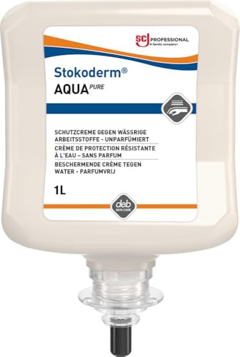 Hautschutzcreme Stokoderm Aqua PURE 1l unparfümier t weiß Kartusche Stoko von Unbekannt
