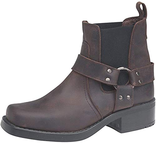 Herren Cowboy/Biker Terminator Stiefel Gringos Harley Leder in braun in Größe 43 von Unbekannt