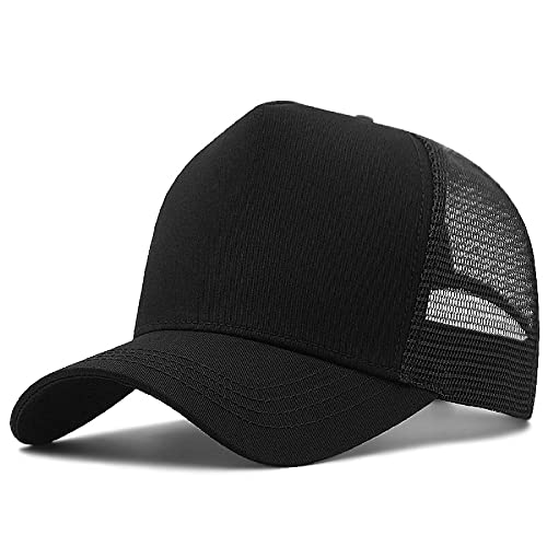 ISWMM Großer Kopfhut Sport Golf Cap XXL Oversize Baseball Cap Big Head Hat Plus 23.6 "-25.5" (60-65cm), Schwarz von Unbekannt