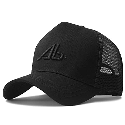 ISWMM Großer Kopfhut Sport Mesh Atmungsaktiv XXL Stickerei Oversize Baseball Cap Big Head Hat Plus 23.6"-25.5" (60-65cm), Schwarzes Label von Unbekannt