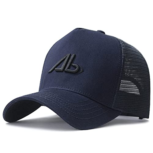 ISWMM Großer Kopfhut Sport Mesh Atmungsaktiv XXL Stickerei Oversize Baseball Cap Big Head Hat Plus 23.6"-25.5" (60-65cm), marineblau von Unbekannt