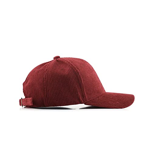 ISWMM Unisex Baseball Cap Cord Sport Fischerhut Schießmütze, rot von Unbekannt