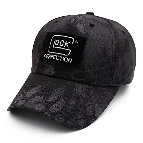 ISWMM Unisex Baseballkappen mit Klettverschluss Sport Angeln Outdoor Jagd Dschungel Hüte Taktischer Stil Schießen Sport Baseball Cap, GLK - Black Python, One Size von Unbekannt