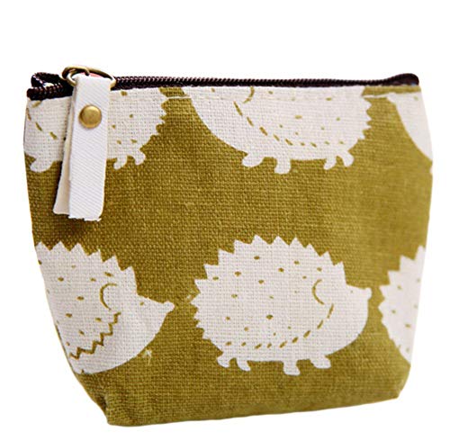 Igel Muster Schlüsselanhänger Geldbörse Canvas Tasche Geldbörse Reise Kosmetik Taschen Niedlich Bleistift Etui Kostengünstig und Langlebig von Unbekannt