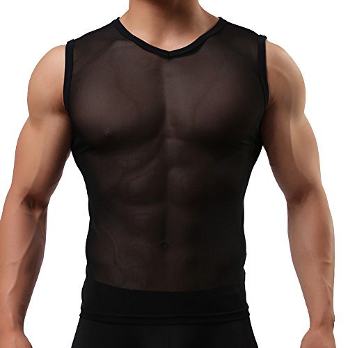 JJ Store Herren Slim Fit Transparent T Shirt Tops Unterwäsche Reizwäsche M L XL von Unbekannt