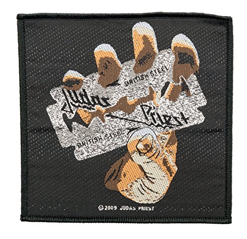 Halle 15 Clothes Judas Priest Aufnäher - British Steel - Judas Priest Patch - Gewebt & Lizenziert !! von Halle 15 Clothes