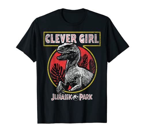 Jurassic Park Clever Girl Raptor Roar Circle Logo T-Shirt von Jurassic Park