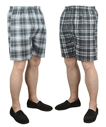 Kings Club Big Herren Walten Pyjama-Shorts, Doppelpack, Baumwolle, Nachtwäsche, Multipack, groß für Größen 2XL, 3XL, 4XL, 5XL, 6XL, 7XL, 8XL, Schwarz und Marineblau, XXXXXXXXL von Unbekannt