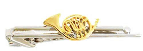 Konzerthorn Krawattenklammer Krawattennadel Musikinstrumente bicolor glänzend ca. 7 cm lang + von unbekannt